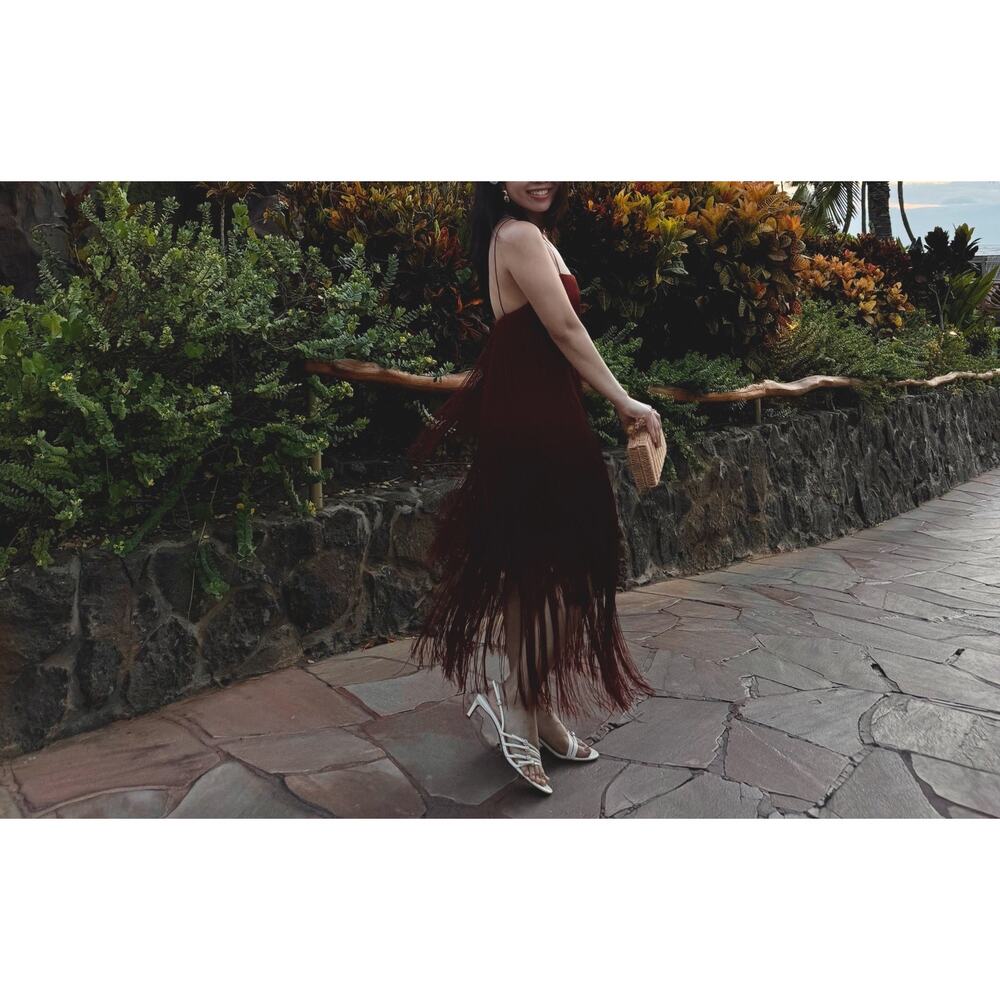 zara strappy fringed dress - Size S - Worn once!